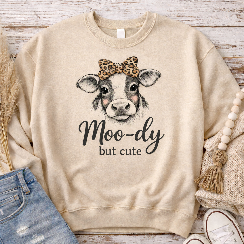 🐮 Moo-dy but Cute Crewneck 🐮
